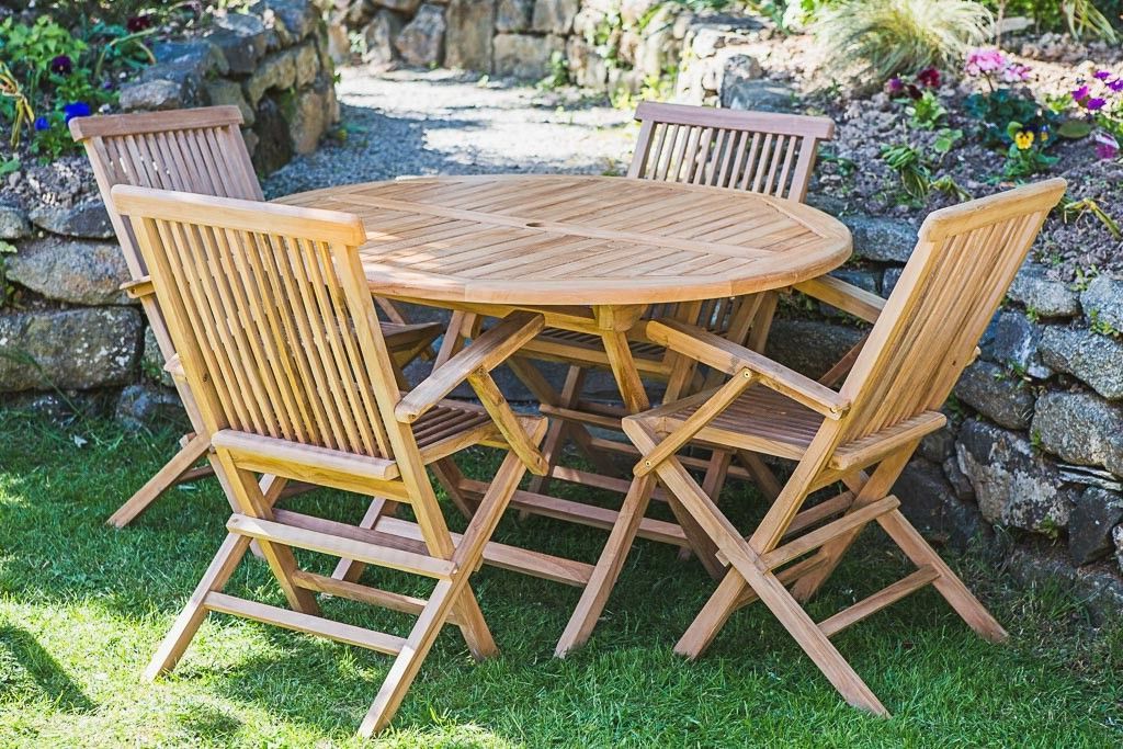 Fashionable Teak Outdoor Folding Chairs Sets With Regard To  (View 2 of 15)