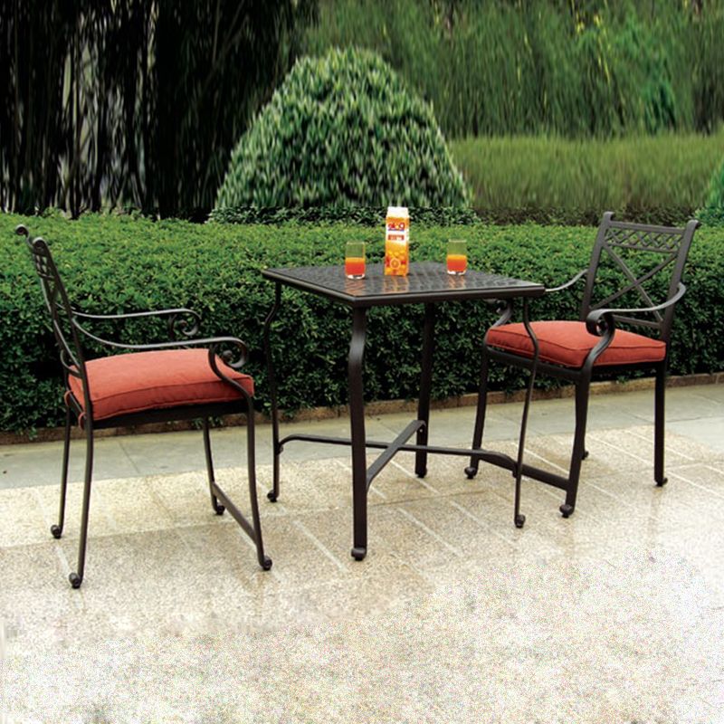 Favorite 3 Piece New Design Bar Table And Chair Cast Aluminum Garden Furniture With 3 Piece Outdoor Table And Chair Sets (View 10 of 15)