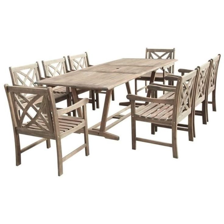 Gray Extendable Patio Dining Sets In Most Current Fred Meyer – Pemberly Row 9 Piece Extendable Patio Dining Set In Gray (View 8 of 15)