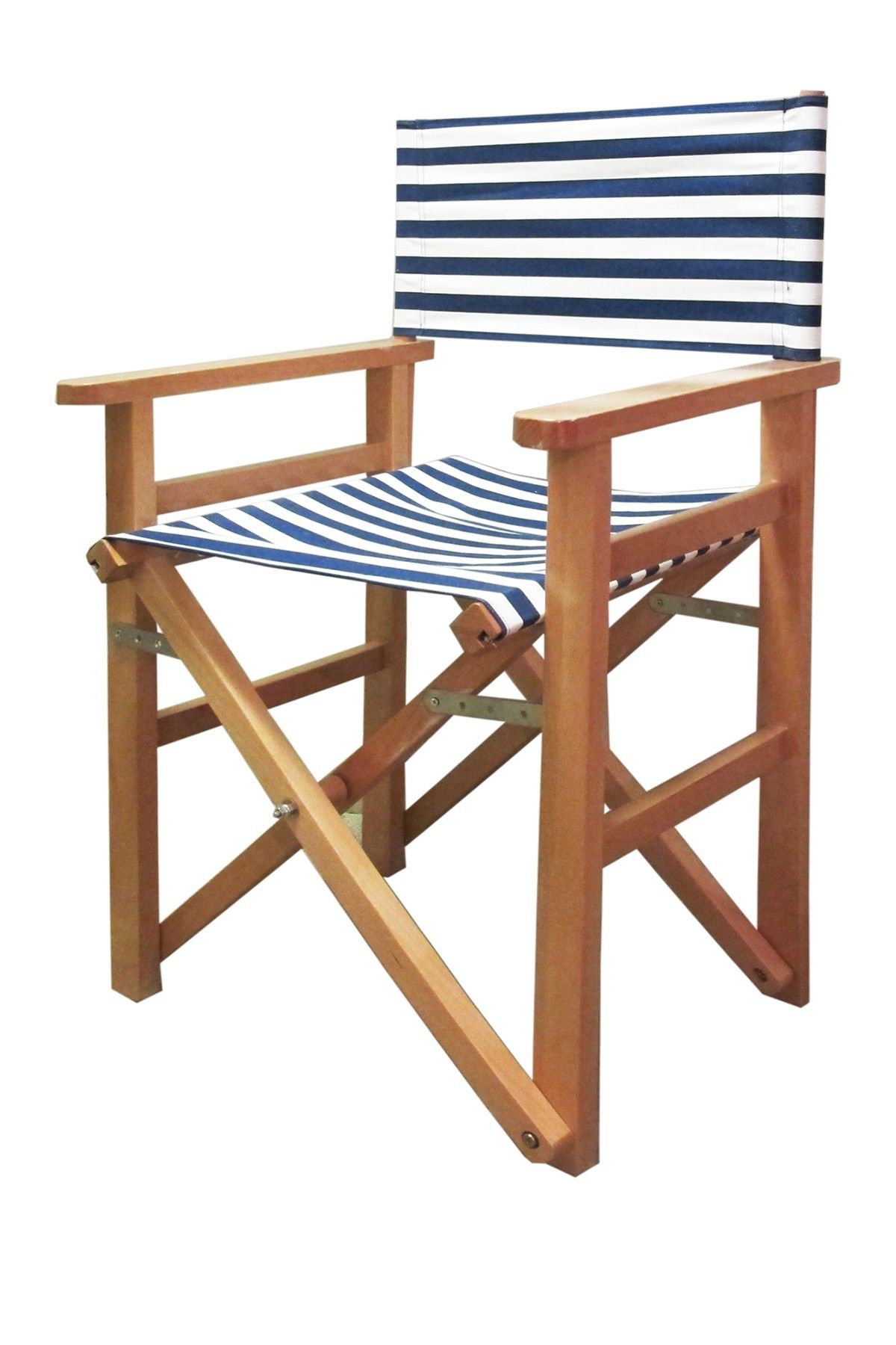 Jay Import Striped Navy Director's Chair In  (View 5 of 15)