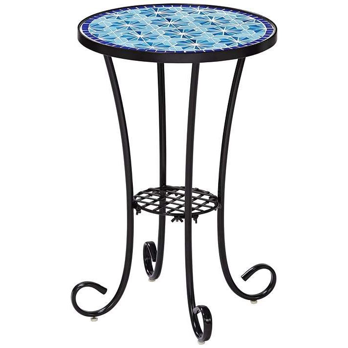 Lamps Plus In Within Trendy Mosaic Black Outdoor Accent Tables (View 2 of 15)