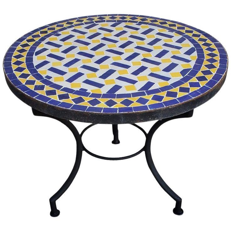 Mosaic Outdoor Table, Mosaic Table Intended For Best And Newest Mosaic Tile Top Round Side Tables (View 6 of 15)