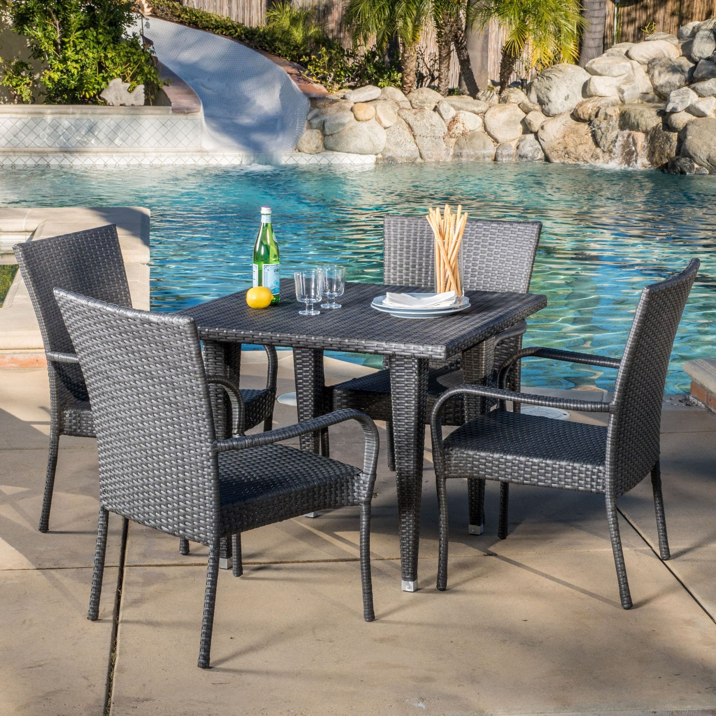 Most Current Overstock: Online Shopping – Bedding, Furniture, Electronics With Gray Wicker Extendable Patio Dining Sets (View 4 of 15)