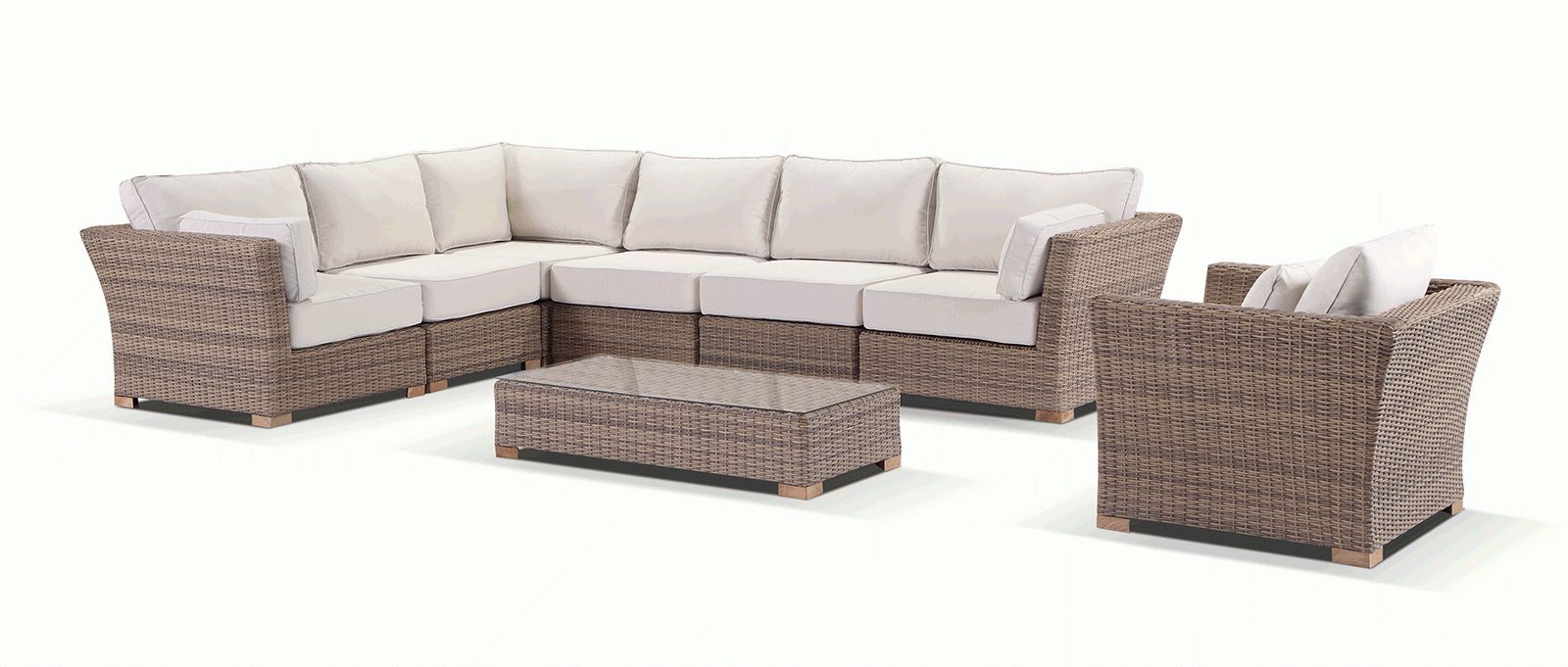 Most Current Wicker Outdoor Corner Modular Lounge Couch Sofa Couch Chair Furniture Throughout Modular Outdoor Arm Chairs (View 2 of 15)