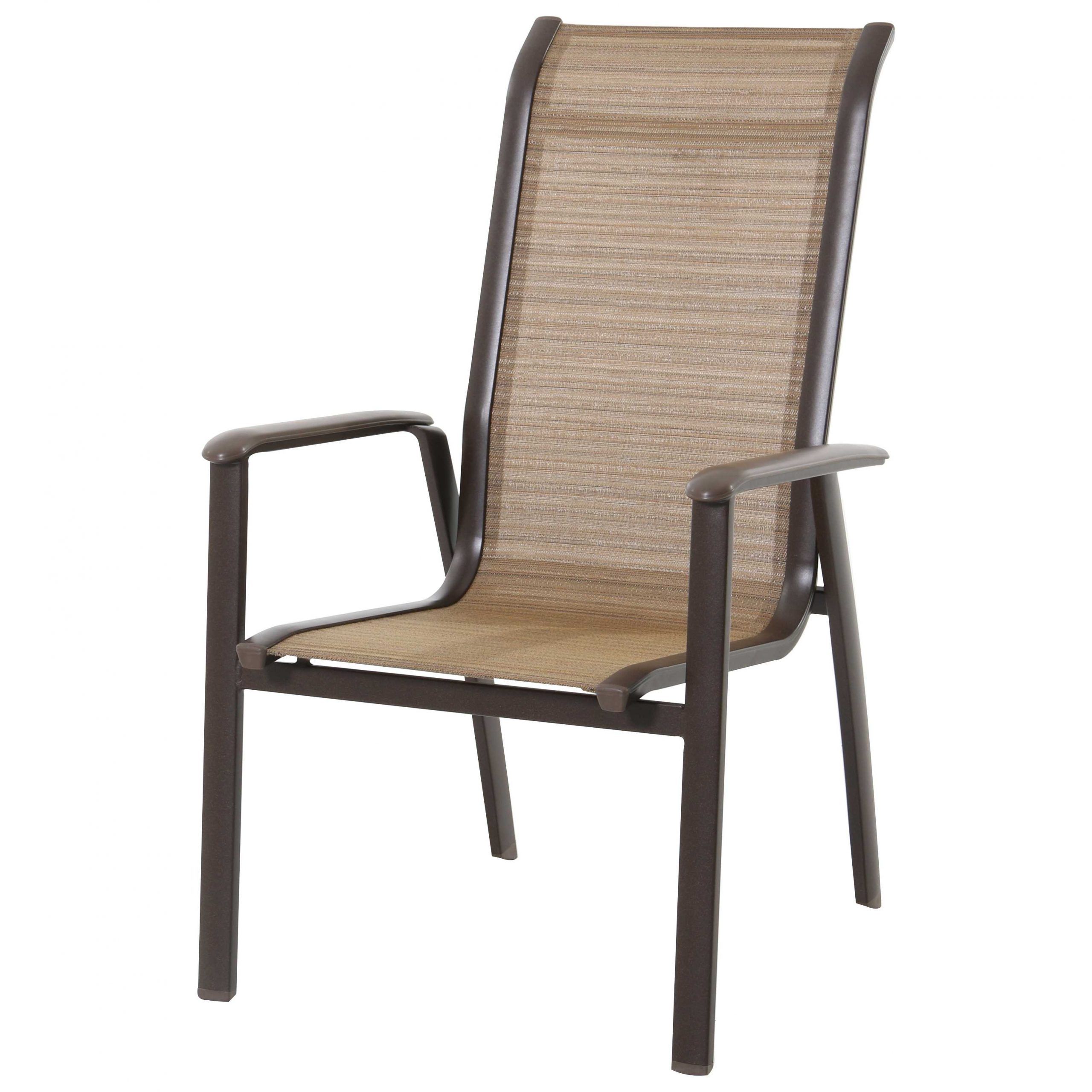 Most Popular Sunvilla Florence Sling Aluminum Chair Stackable In Weyburn Tan In Steel Arm Outdoor Aluminum Chaise Sets (View 12 of 15)