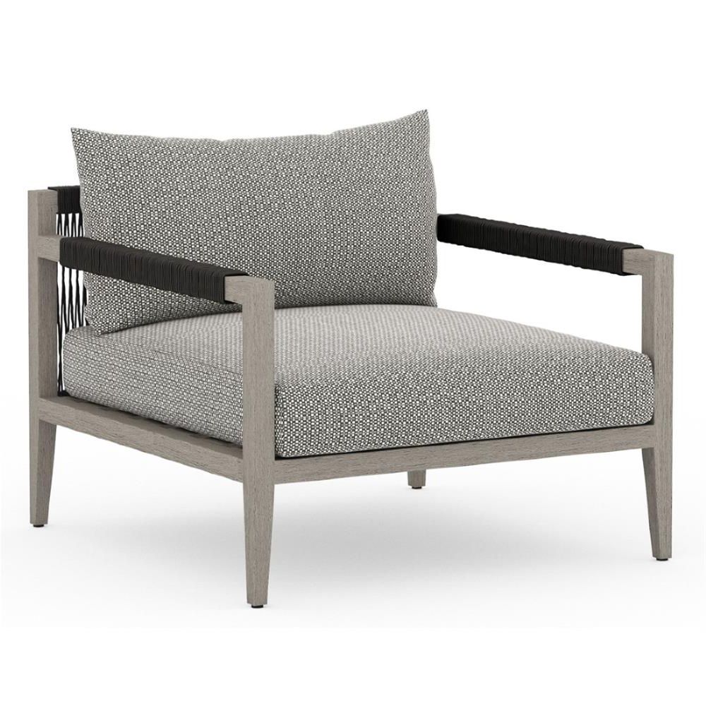 Most Recent Cheryl Modern Dark Grey Cushion Teak Wood Outdoor Arm Chair With Regard To Dark Wood Outdoor Chairs (View 15 of 15)