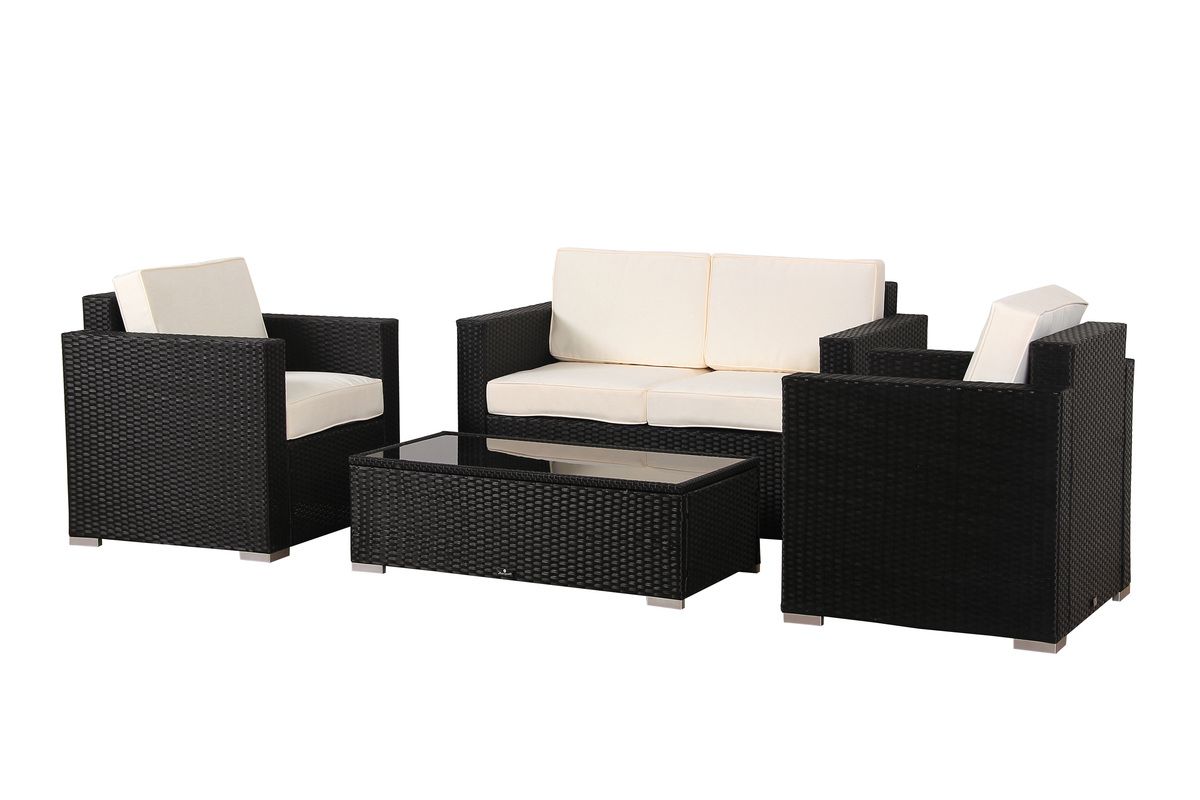 Most Up To Date Broyerk 4 Piece Outdoor Rattan Patio Furniture Set – $ (View 9 of 15)