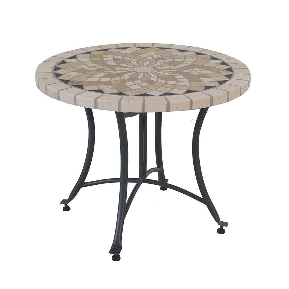 Most Up To Date Green Mosaic Outdoor Accent Tables Throughout Round Mosaic Outdoor Coffee Table / Moroccan Mosaic Round Tile Coffee (View 2 of 15)
