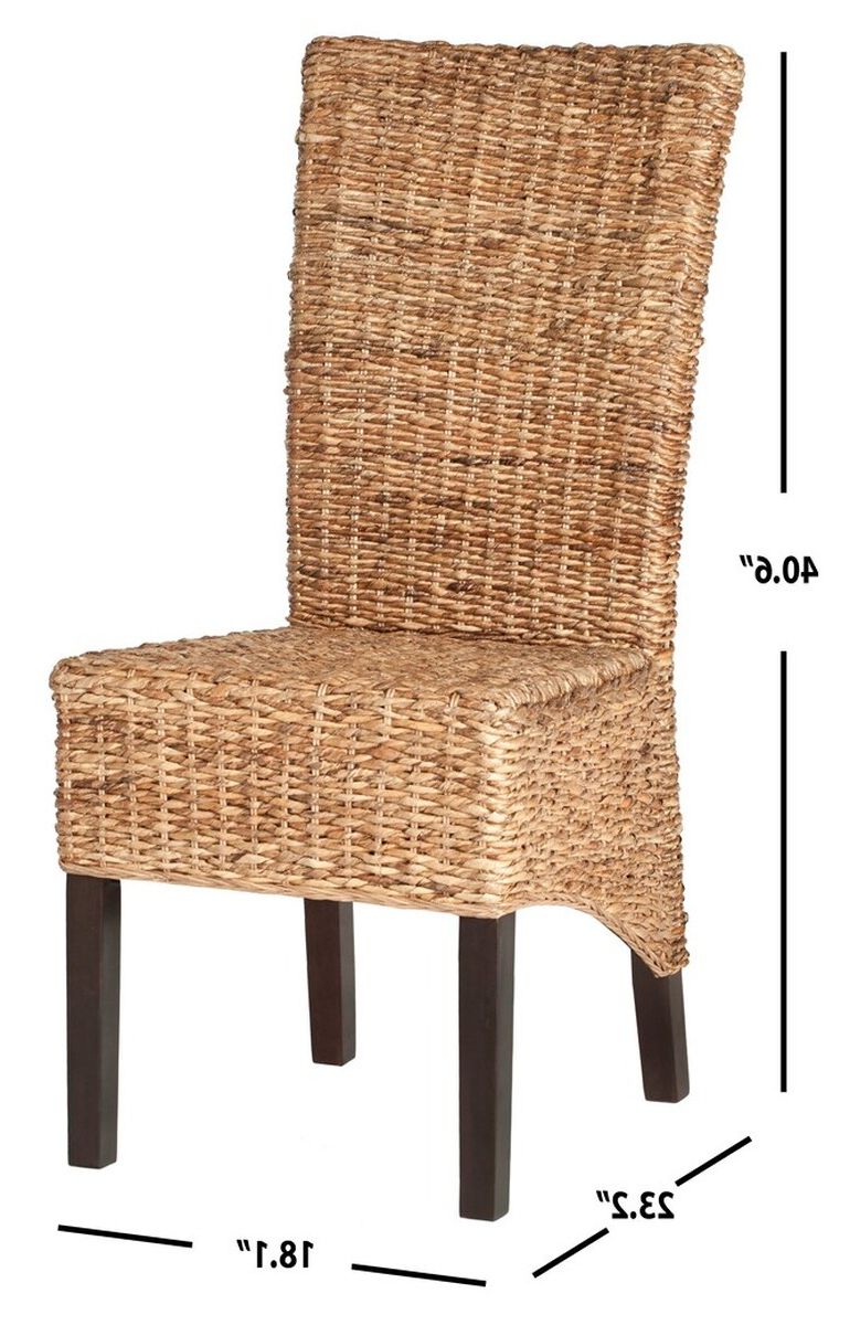 Natural Woven Coastal Modern Outdoor Chairs Sets With Most Up To Date Kiska 18''h Rattan Side Chair Set Of  (View 9 of 15)