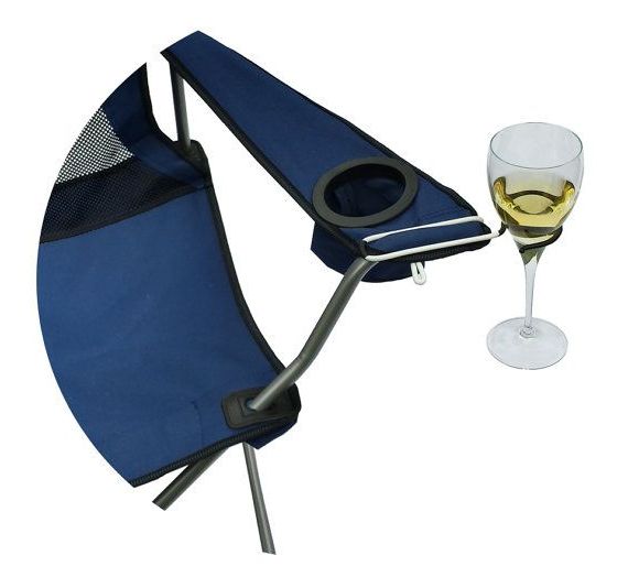 Outdoor Chair With Wine Holder Intended For Widely Used Wine Glass Cup Holder For An Outdoor Chair. Perfect Gift (View 7 of 15)