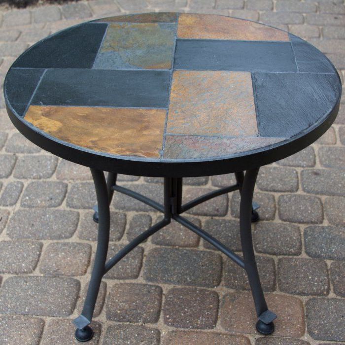 Outdoor End With Newest Mosaic Tile Top Round Side Tables (View 13 of 15)