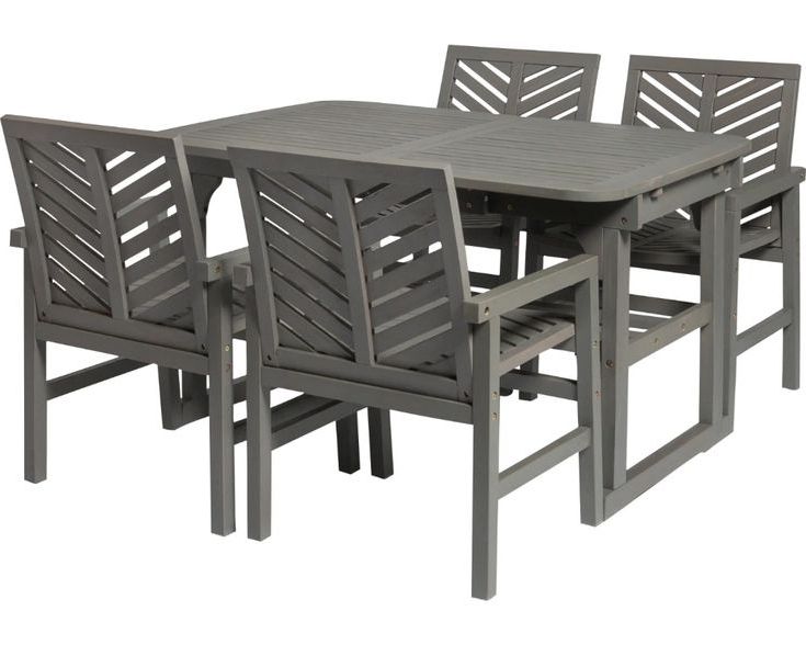Patio Inside 2019 Gray Extendable Patio Dining Sets (View 5 of 15)