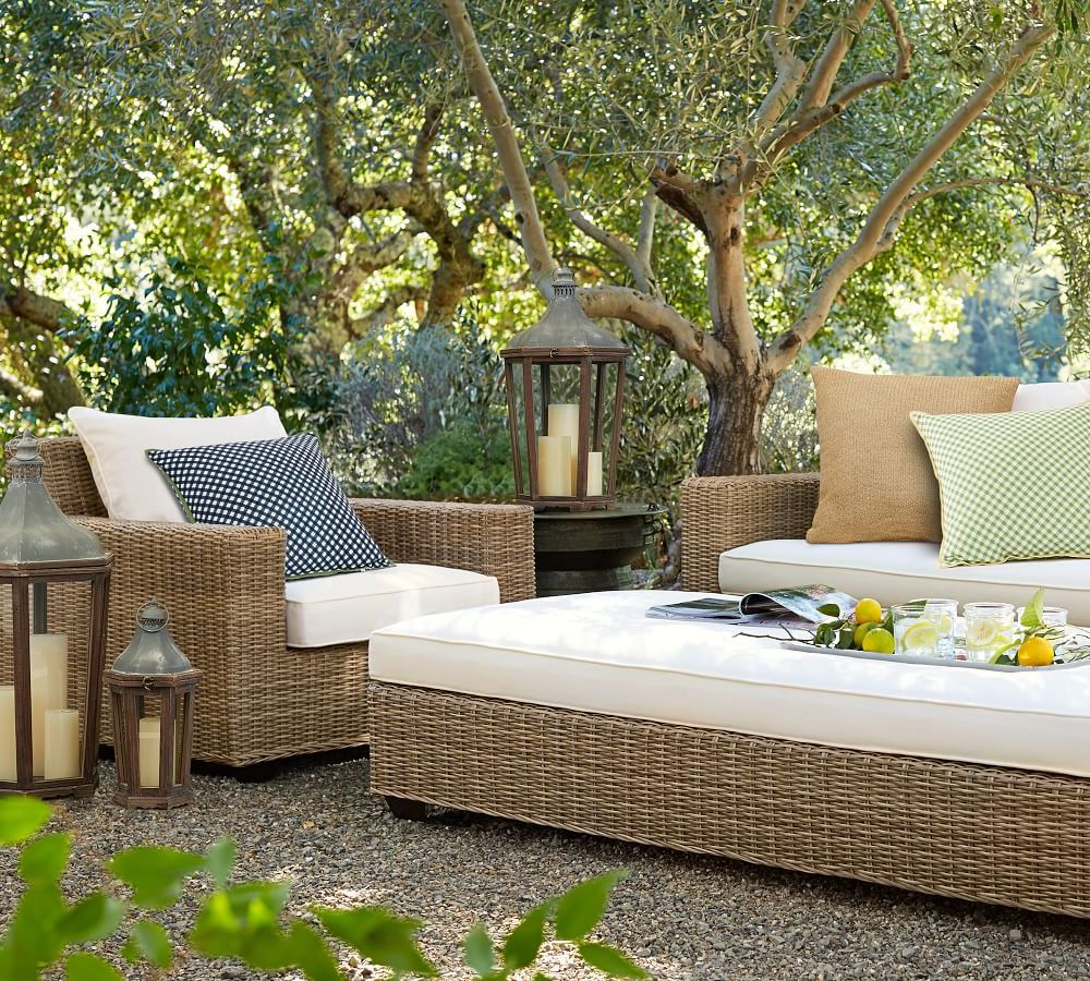 Pottery Barn Inside Natural All Weather Outdoor Seating Patio Sets (View 4 of 15)