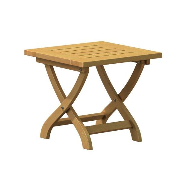 Preferred Home & Garden Outdoor Folding Square Coffee/side Table Acacia Wood Regarding Natural Wood Outdoor Side Tables (View 9 of 15)