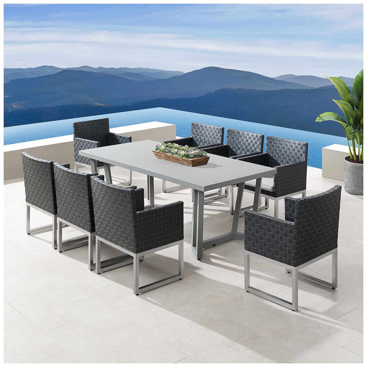 Soho 9 Piece Outdoor Dining Set (View 9 of 15)