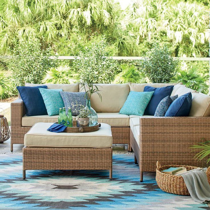 Super Creative Outdoor Patio Rugs Round Just On Shopy Home Design For Fashionable Blue And Brown Wicker Outdoor Patio Sets (View 7 of 15)