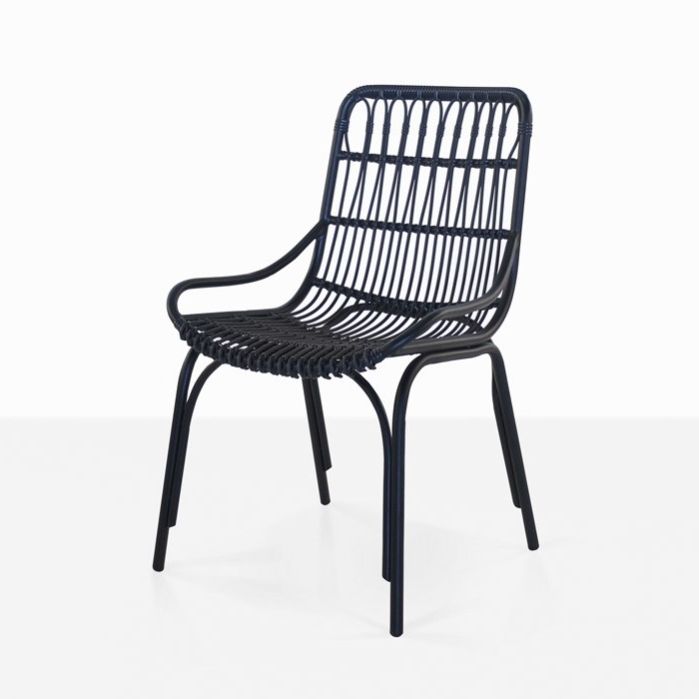 Sydney Outdoor Wicker Dining Chair (black) (View 8 of 15)