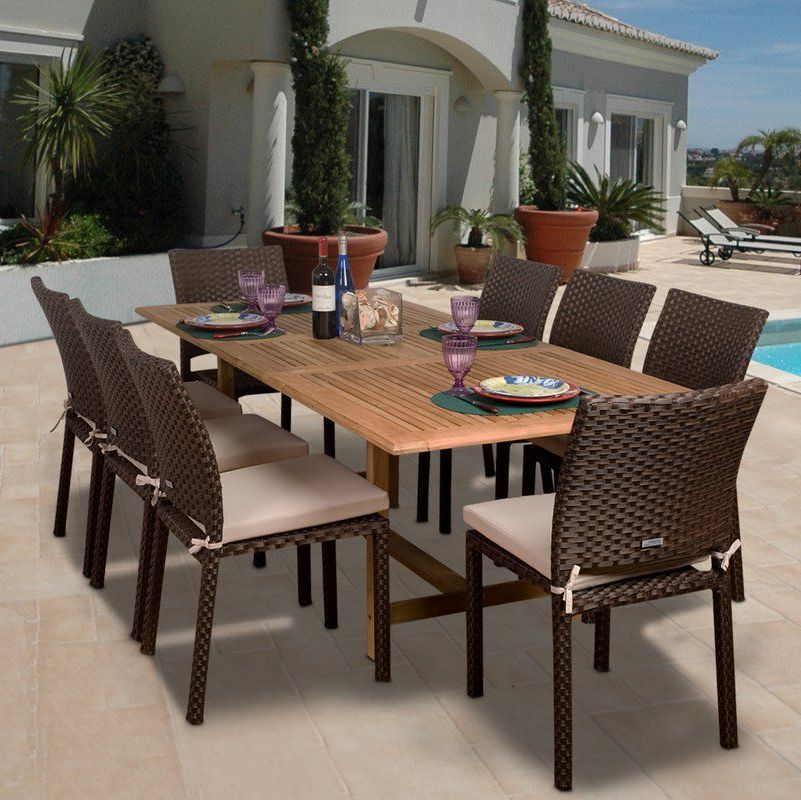 Teak Patio Furniture With 9 Piece Teak Outdoor Dining Sets (View 9 of 15)