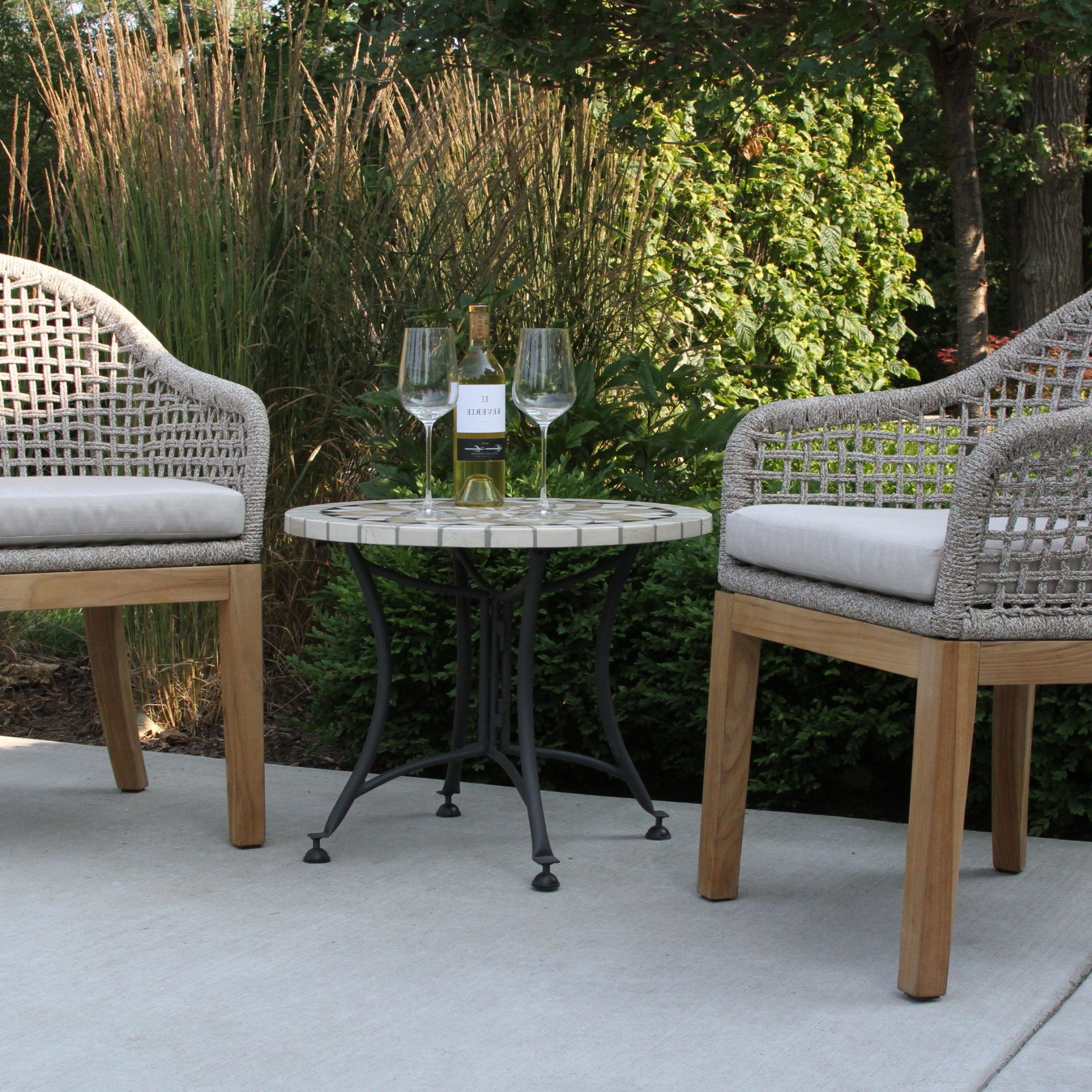 Teak With Regard To Natural Woven Coastal Modern Outdoor Chairs Sets (View 2 of 15)