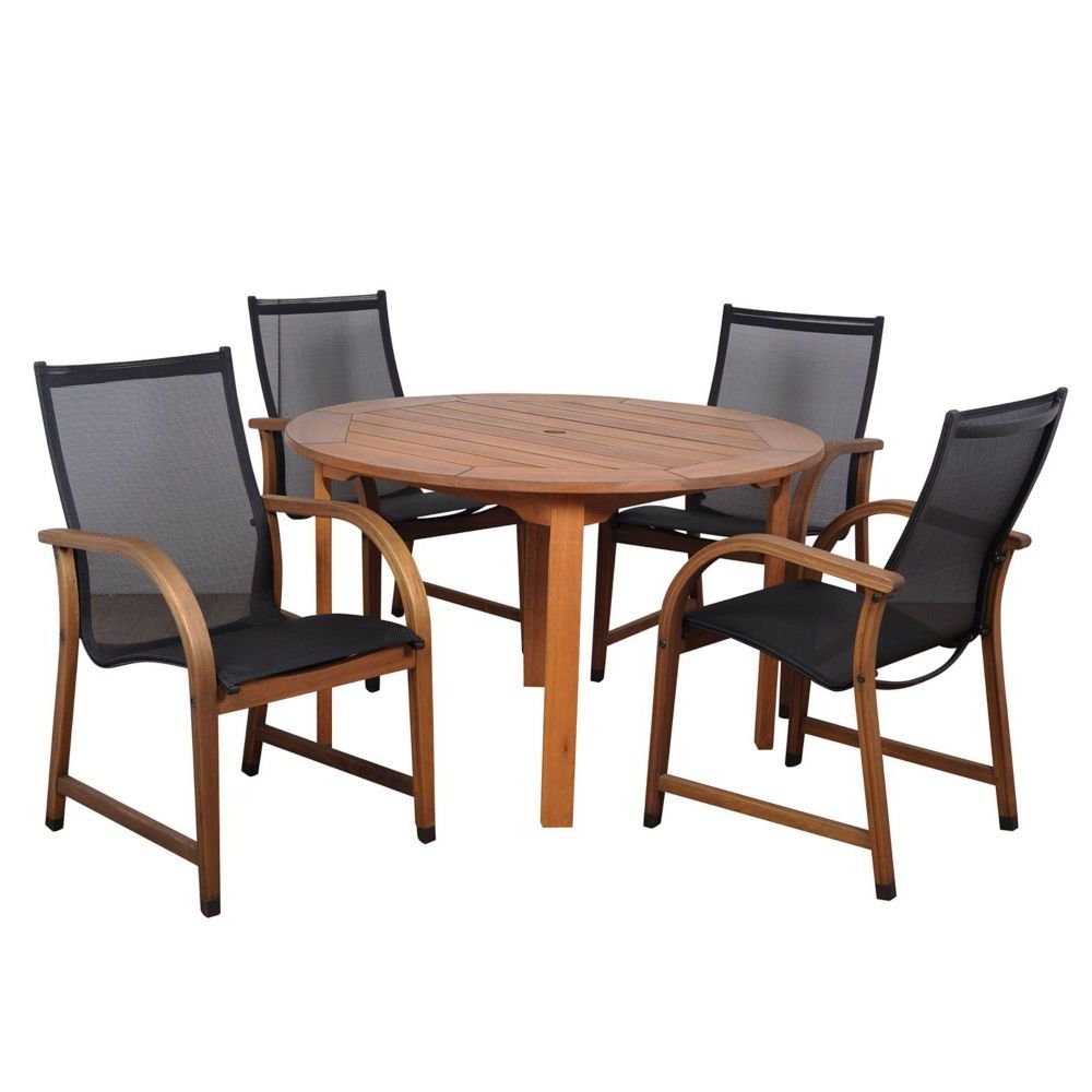 The Within Black Eucalyptus Outdoor Patio Seating Sets (View 10 of 15)