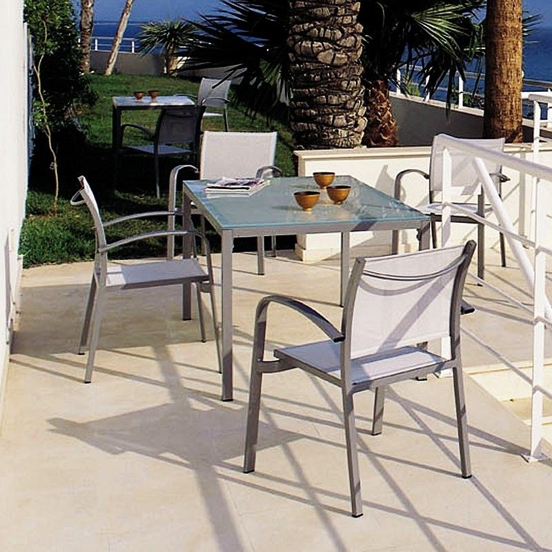 Uno Aluminum Sling Outdoor Dining Set 5 Piece Gk35s (View 5 of 15)
