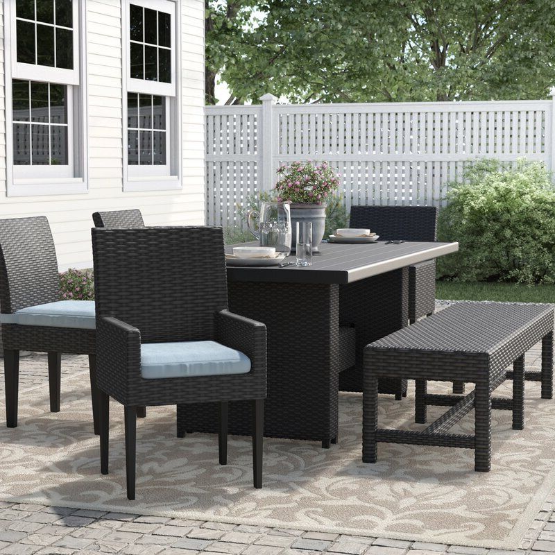 Wayfair Rattan Garden Dining Sets – Extendable Table Wicker Rattan Inside Well Known Gray Wicker Extendable Patio Dining Sets (View 9 of 15)