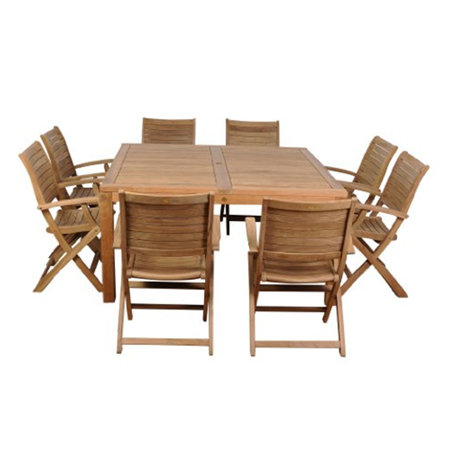 Well Known 9 Piece Outdoor Square Dining Sets With Boynton 9 Piece Teak Square Patio Dining Set – Walmart – Walmart (View 3 of 15)