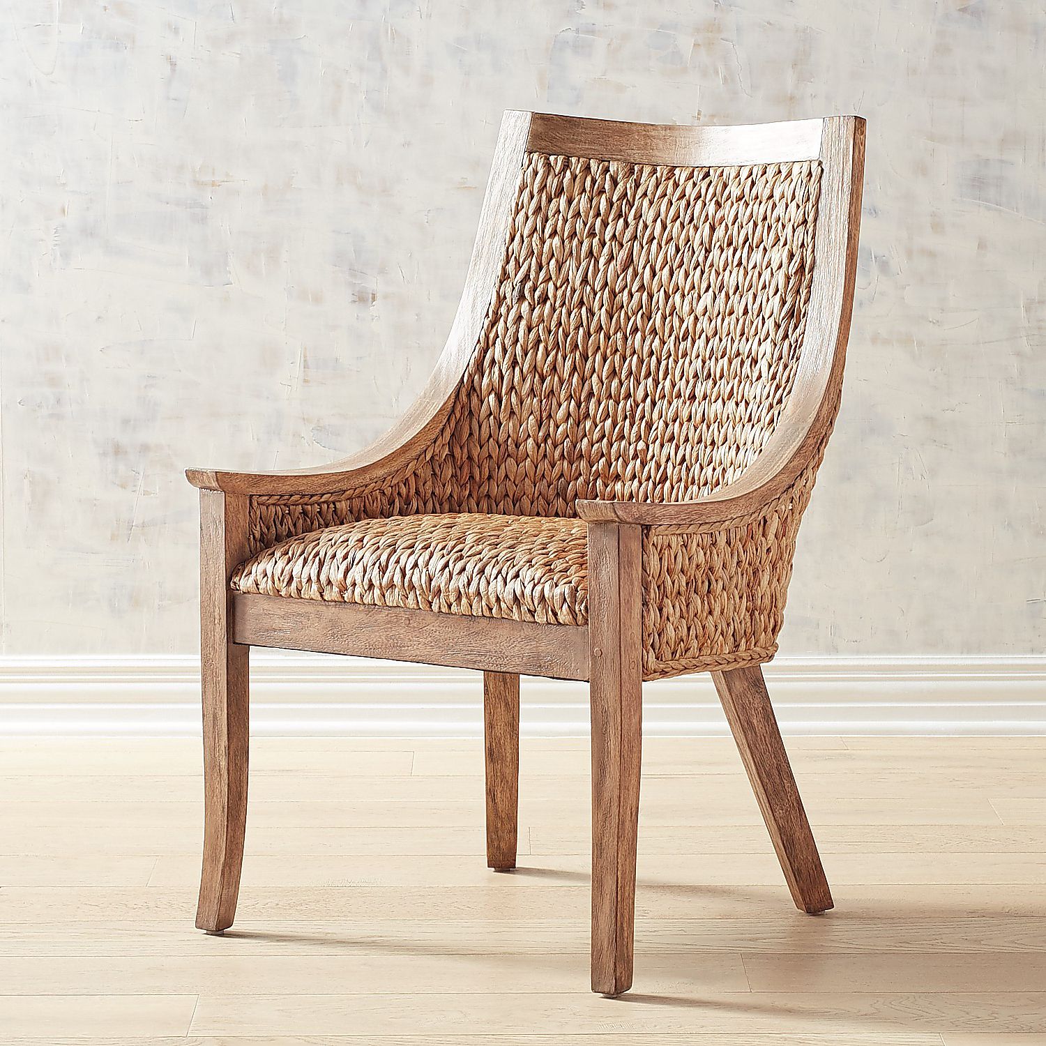 Well Known Cinta Wicker Dining Chair With Natural Stonewash Wood – Pier1 Throughout Natural Woven Outdoor Chairs Sets (View 9 of 15)
