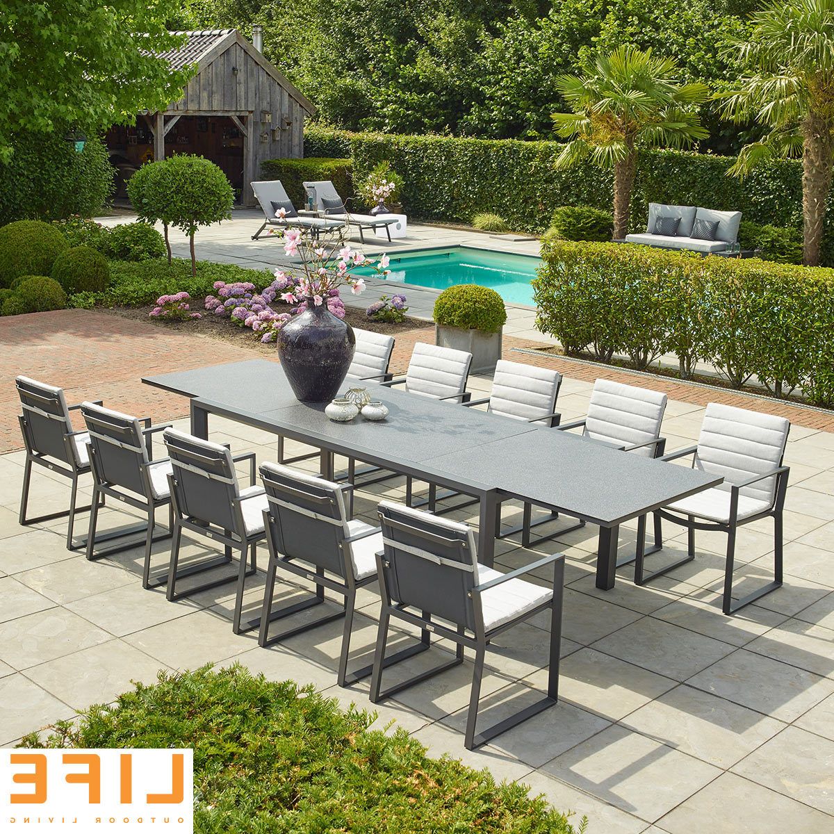 Well Known Life Outdoor Living Barossa 11 Piece Extendable Dining Table Set With 11 Piece Extendable Patio Dining Sets (View 11 of 15)