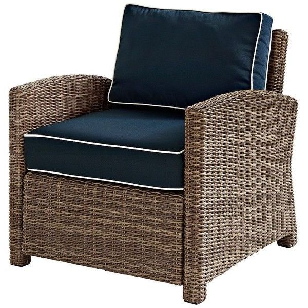 Well Known Universal Lighting And Decor Biltmore Rattan Wicker Navy Cushion (€ Inside Teak Alameda Outdoor Folding Armchairs (View 3 of 15)