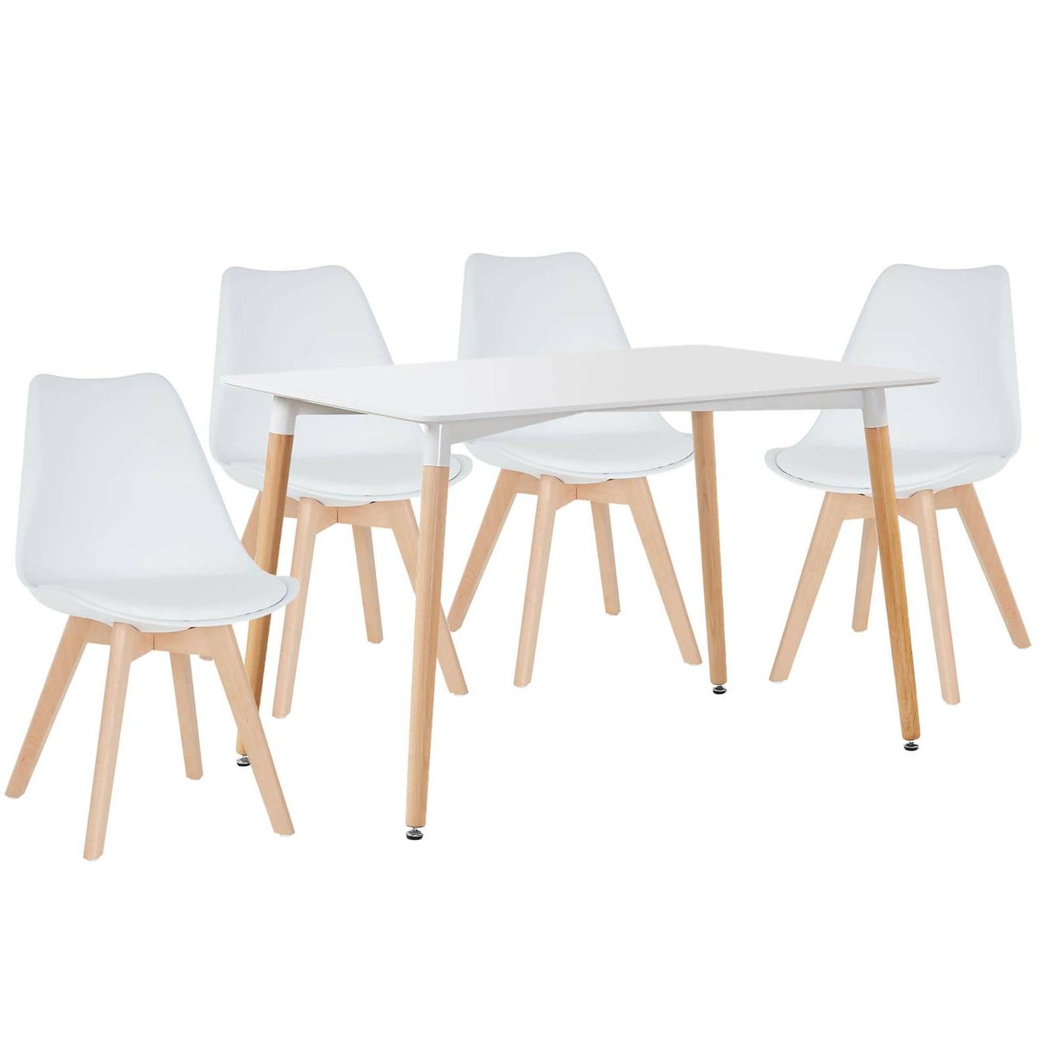 Well Liked Chloe 4 Seater Dining Set – White (View 2 of 15)