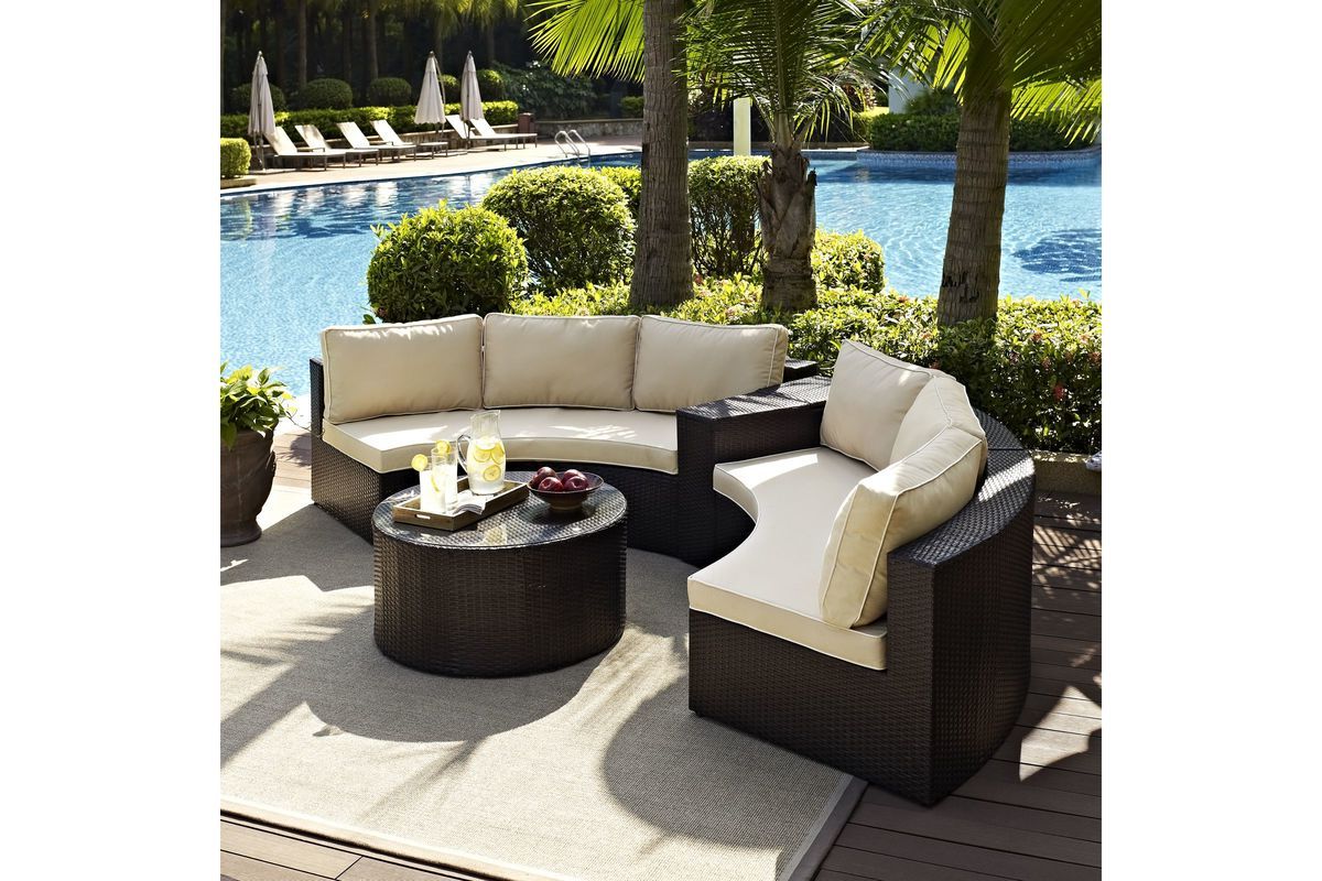 White 4 Piece Outdoor Seating Patio Sets With Regard To Well Known Catalina 4 Piece Outdoor Seating Setcrosley At Gardner White (View 5 of 15)