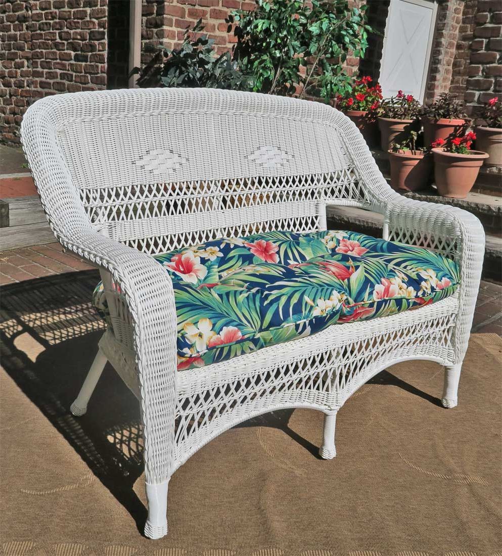 White Resin Wicker Patio Furniture – The Best Wicker Patio Furniture N Pertaining To Most Recent White Fabric Outdoor Patio Sets (View 11 of 15)