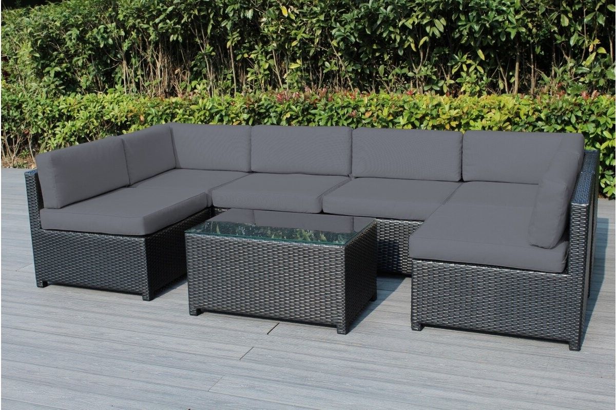 Wicker Beige Cushion Outdoor Patio Sets Throughout 2019 Outdoor Patio Furniture Set Cushioned Pe Rattan Sectional Garden Sofa (View 14 of 15)