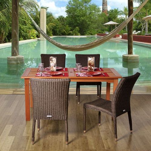 Wicker Dining Set With Trendy Distressed Gray Wicker Patio Dining Sets (View 3 of 15)