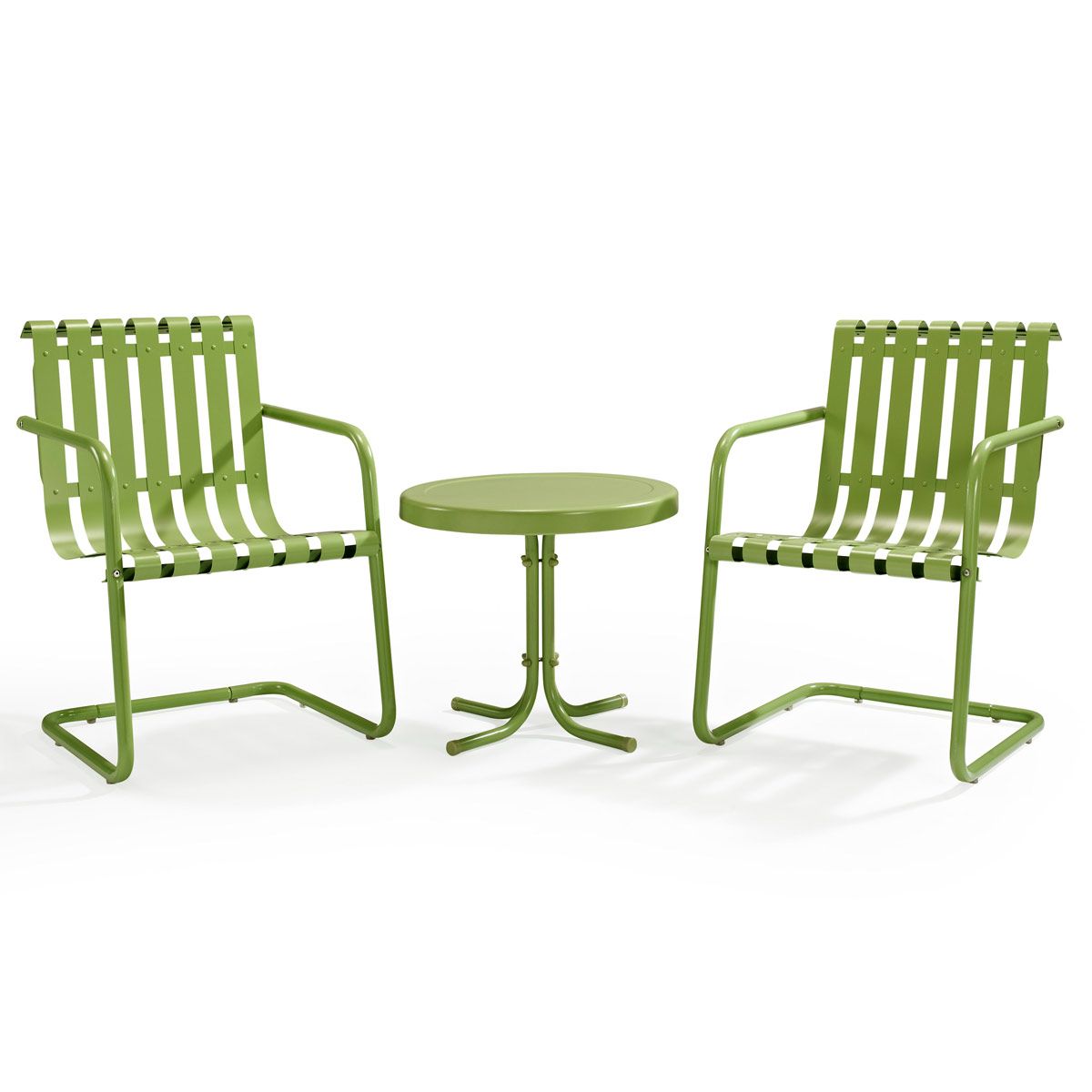 Widely Used Green Steel Indoor Outdoor Armchair Sets For Crosley Gracie 3 Piece Metal Outdoor Conversation Seating Set –  (View 5 of 15)