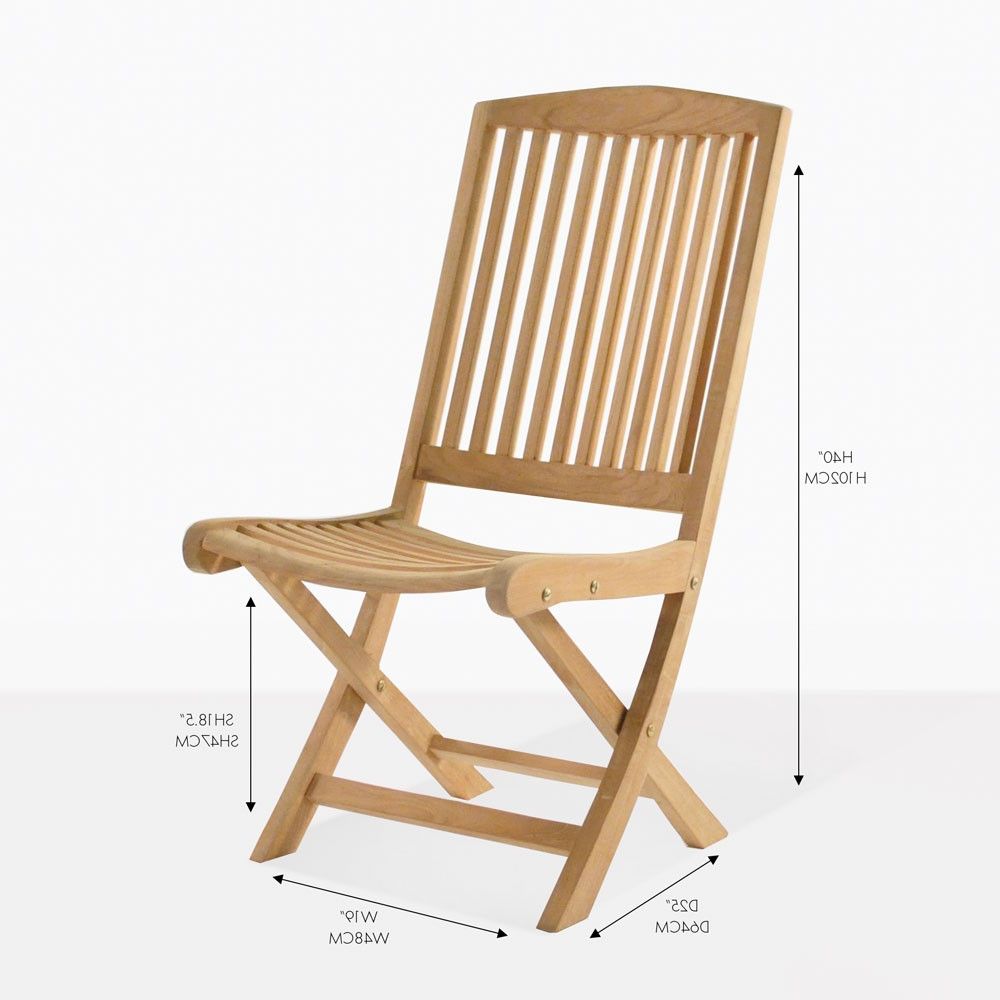 Widely Used Halimah Teak Wood Folding Side Chair (View 11 of 15)