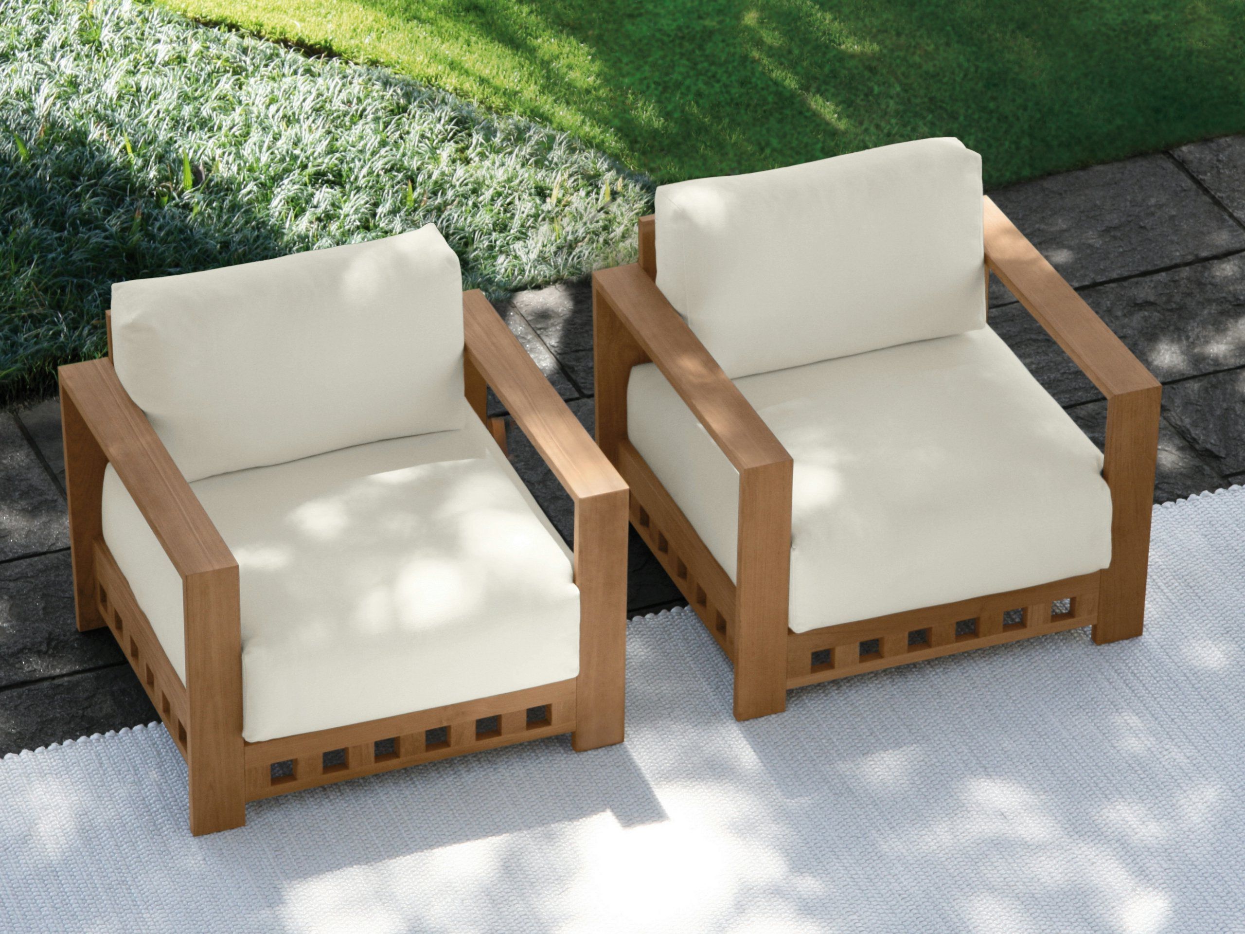 Widely Used Teak Outdoor Armchairs Inside Teak Garden Armchair With Armrests Square Square Collection (View 11 of 15)