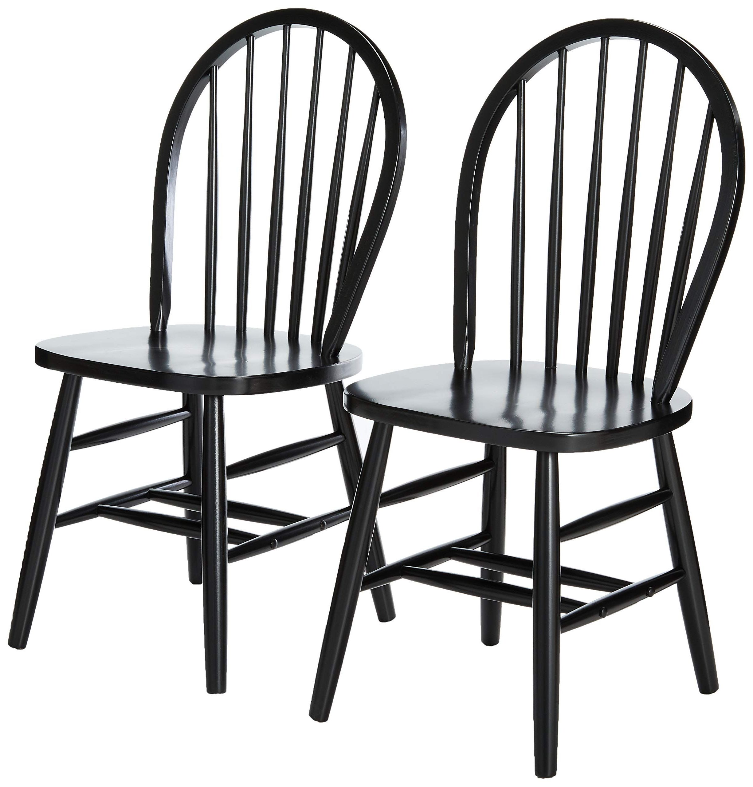 Winsome Windsor 2 Pc Set Rta Black Chair (View 7 of 15)