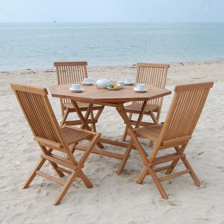 Wood Patio Furniture, Teak With Regard To Teak Folding Chair Patio Dining Sets (View 15 of 15)