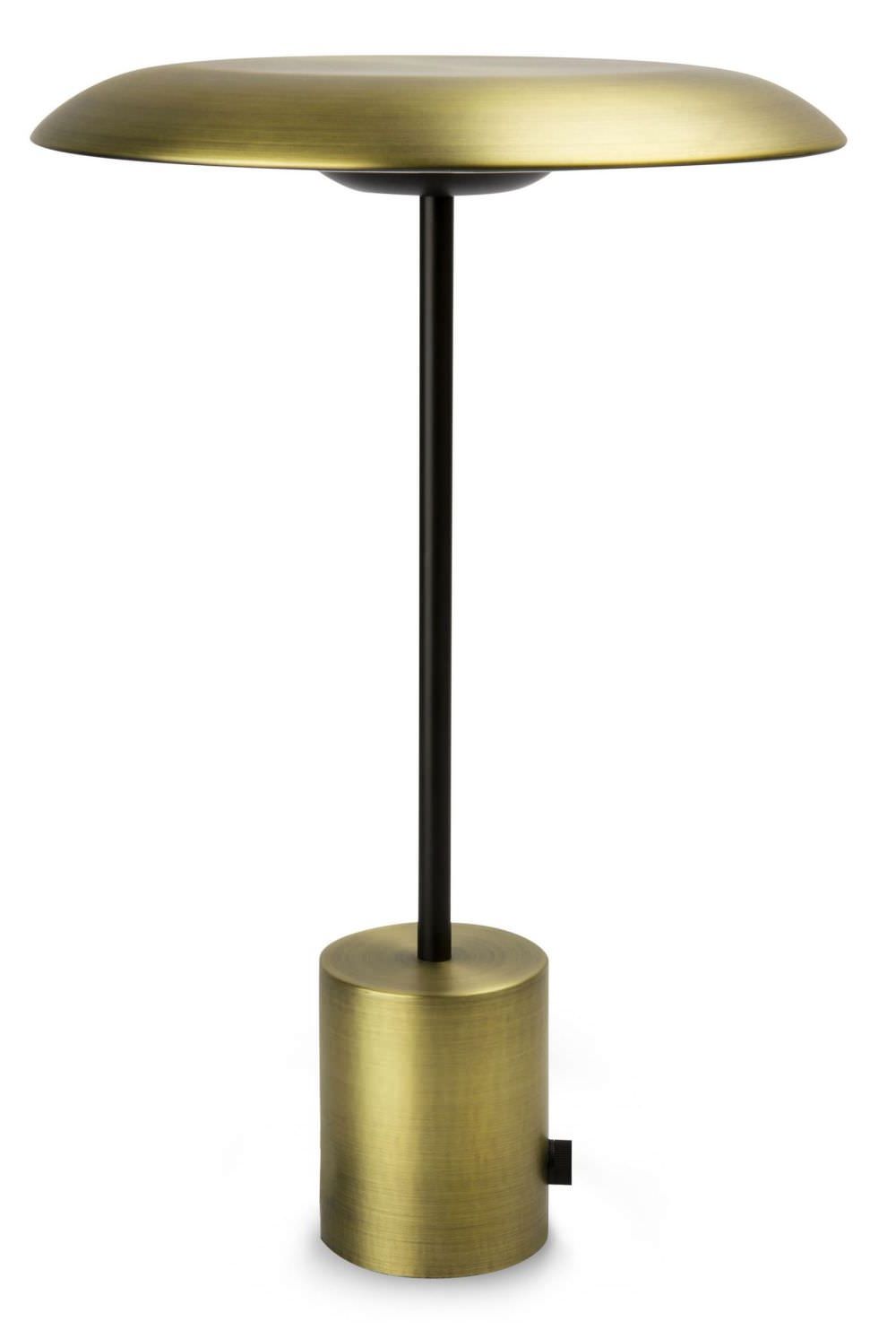 2019 Metal Table Lamp In Gold And Black Mpc 28387 Intended For Satin Gold Outdoor Tables (View 4 of 15)