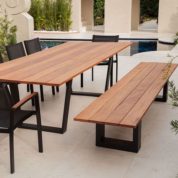 2020 Faux Wood Outdoor Tables With Outdoor, Dining, Table, Long – Homeinfatuation (View 1 of 15)