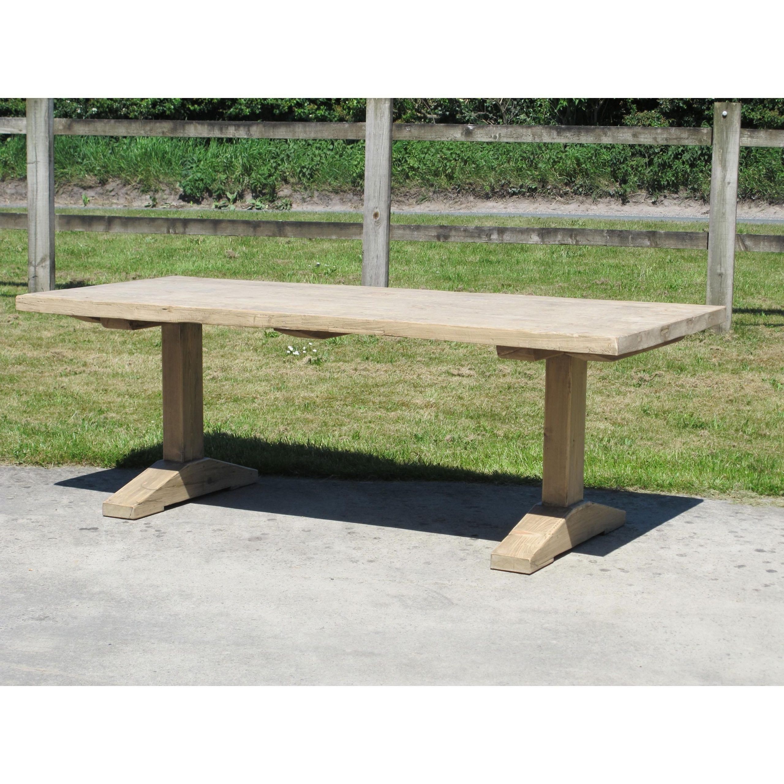 8 – 10 Seater Dining Table Made From Old Elm Door (View 3 of 15)