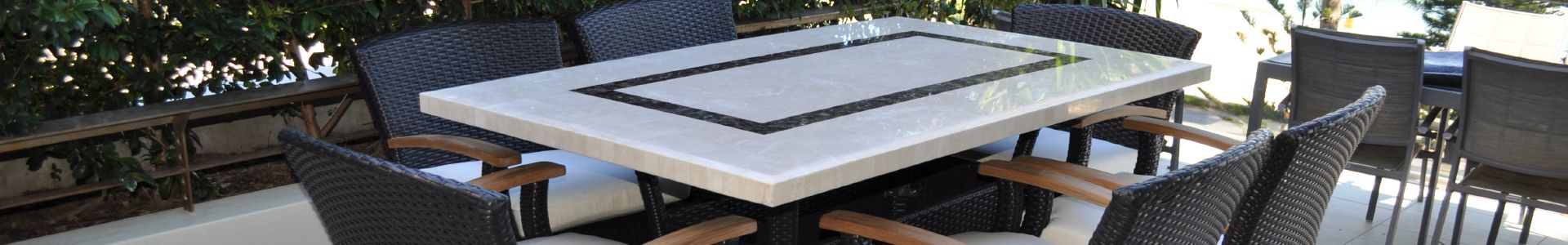 Bay Gallery Furniture Pertaining To Stone Top Outdoor Tables (View 12 of 15)