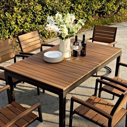 Belham Living Carmona Faux Wood Extension Patio Dining Set – Seats Up To  (View 4 of 15)