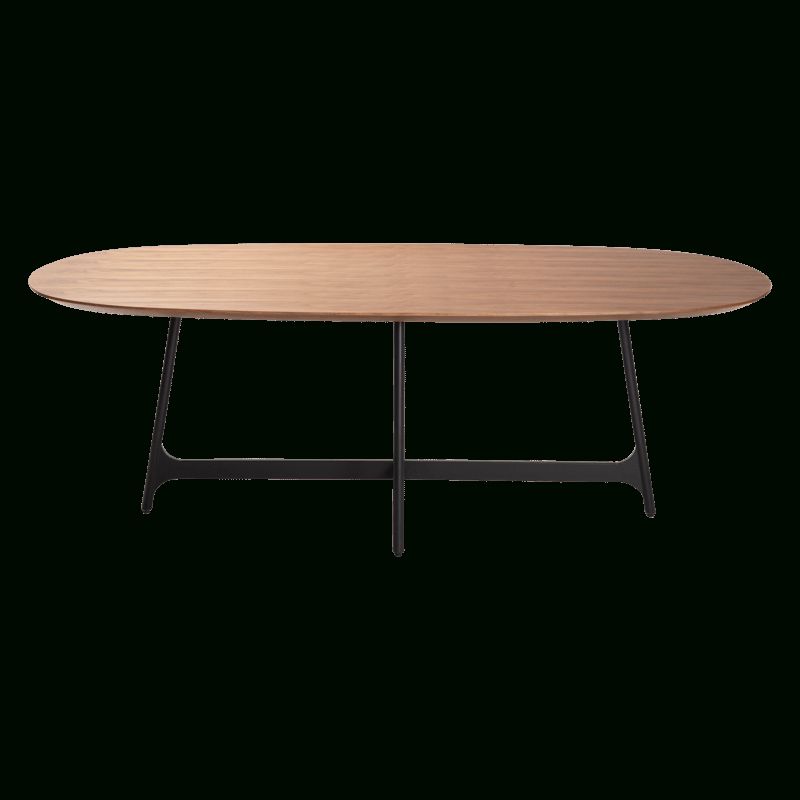Best And Newest Iron Legs Outdoor Tables In Walnut Oval Dining Table "ooid" – Minimalist Store (View 9 of 15)