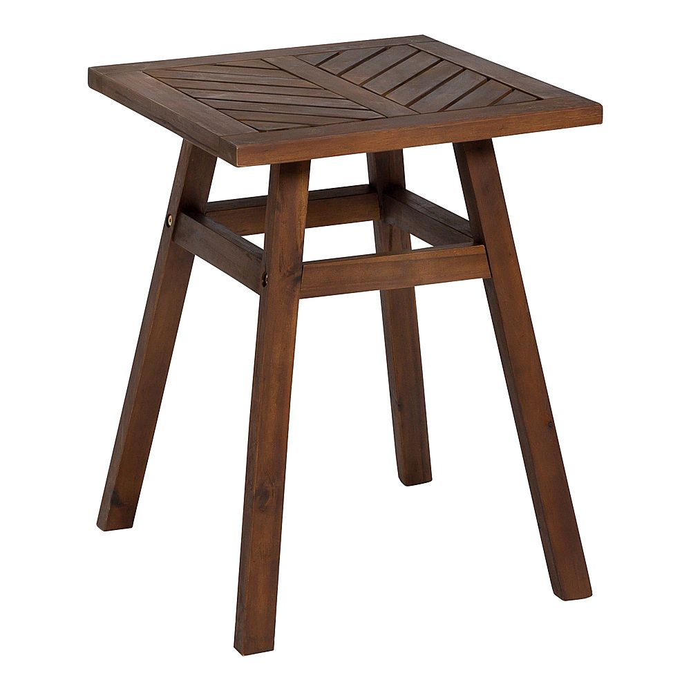 Best And Newest Walker Edison Windsor Acacia Wood Outdoor Side Table Dark Brown  Bbw18vinstdb – Best Buy With Acacia Wood Outdoor Tables (View 10 of 15)