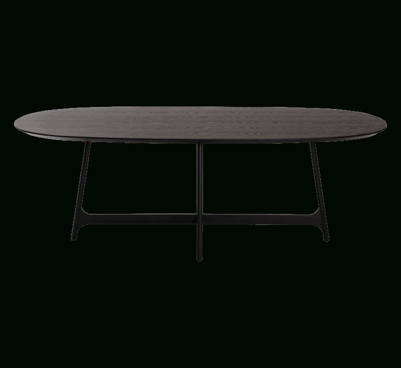 Black Ash Oval Dining Table "ooid" – Minimalist Store In Widely Used Metal Oval Outdoor Tables (View 1 of 15)