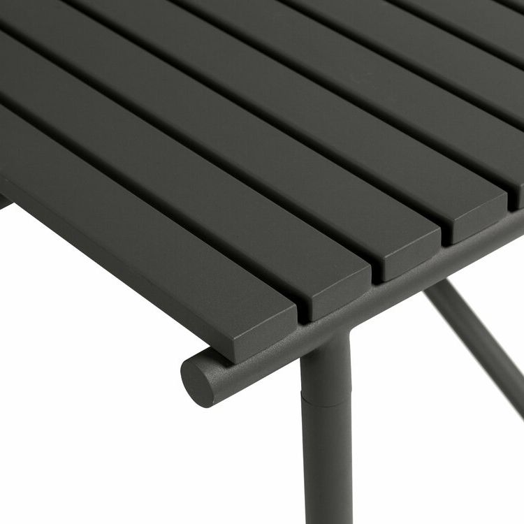 Black Square Outdoor Tables For Well Known Square Black Metal Garden Dining Table – Hübsch (View 6 of 15)