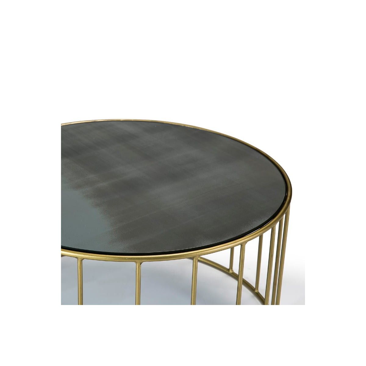 Coffee Table 101x101x45 Mirror Aged Metal Golden In Most Popular Mirrored Outdoor Tables (View 8 of 15)